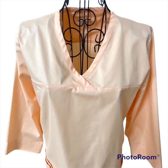 Butter-Soft STRETCH Women's 3-Pocket 3/4th Sleeve Side Zip Scrub Top Size S - Picture 2 of 16